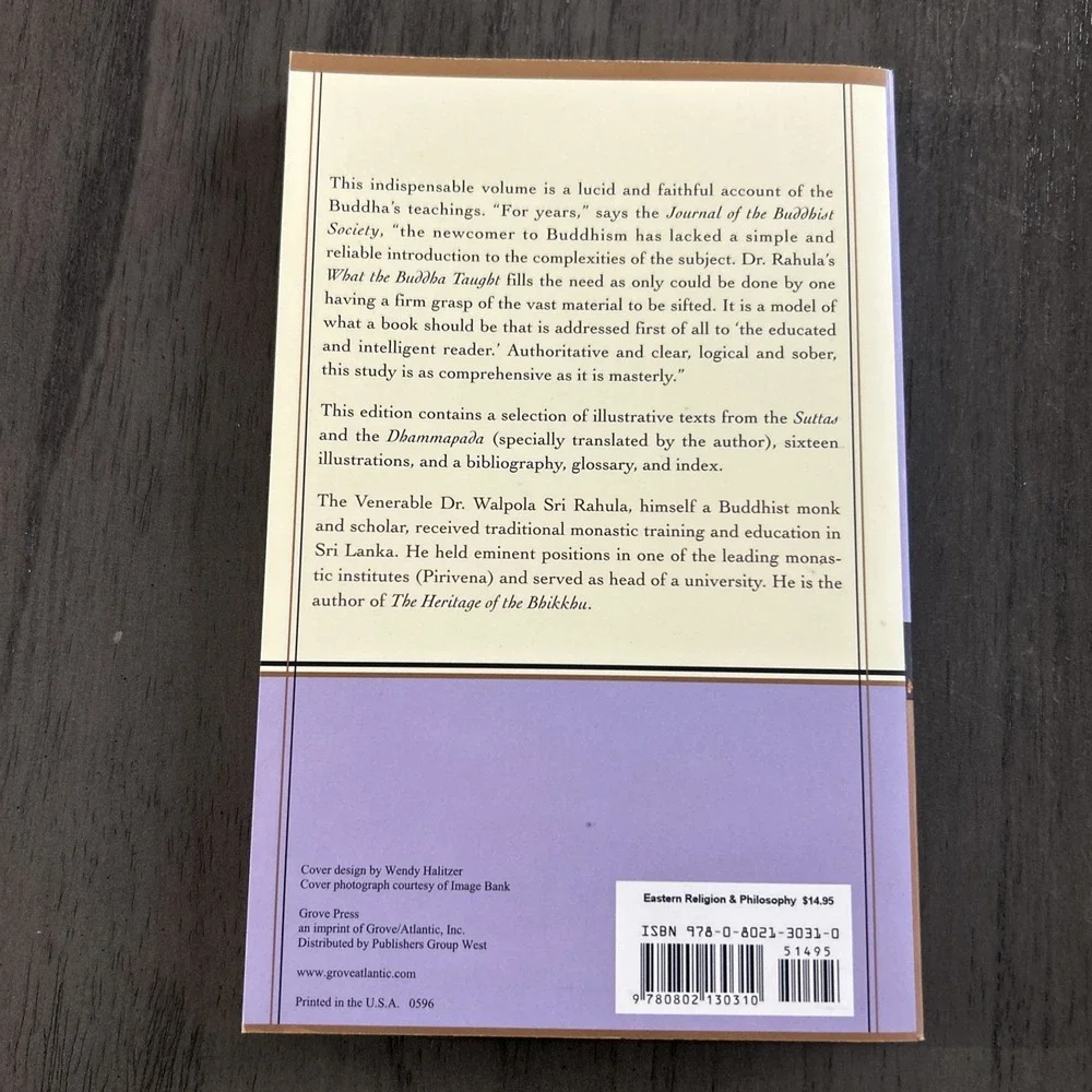 What the Buddha Taught : Revised &Expanded Edition Trade Paperback Good